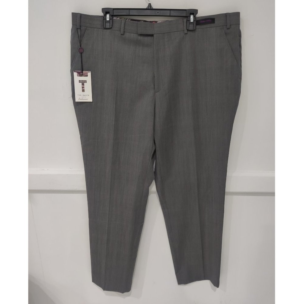 NWT Ted Baker London KIRBYT Sterling Check Trouser Gray Size 42 $240 II320